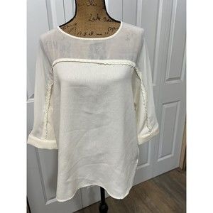 Harve Benard Ivory Oversized Blouse Size L